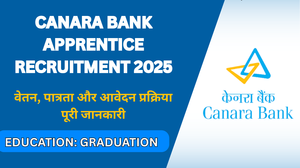 canara bank apprentice recruitment 2025